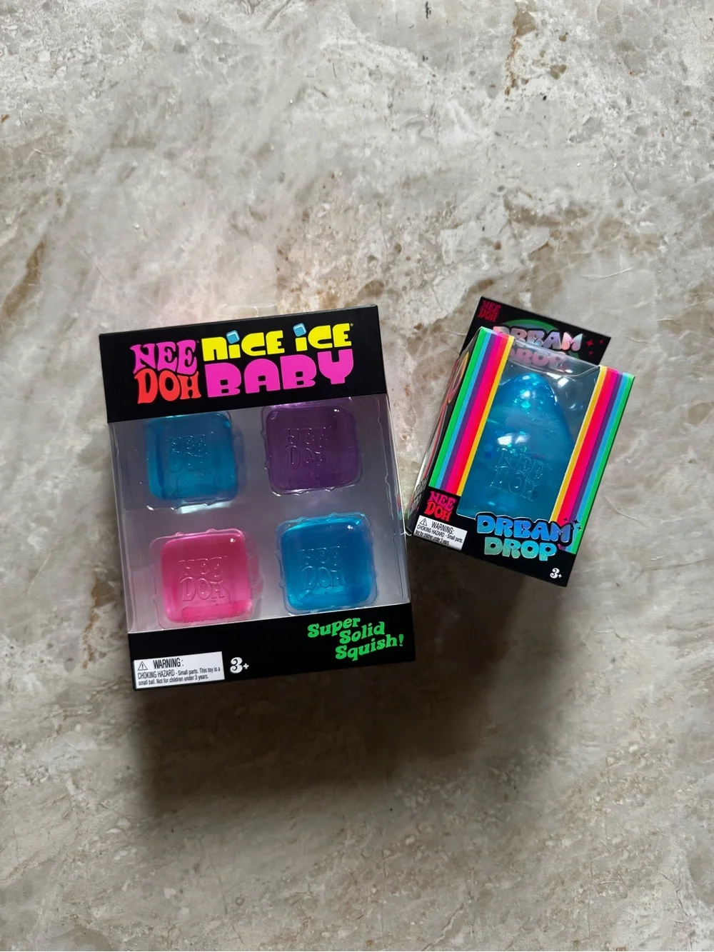 Super Solid Squish Toy Set - Blue, Purple, Pink